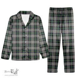 ScotsTee Shop Scottish MacSheehy Tartan Pajama Satin Velvet Flannel Pajama Set