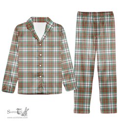 ScotsTee Shop Scottish McBean Dress Ancient Tartan Pajama Satin Velvet Flannel Pajama Set