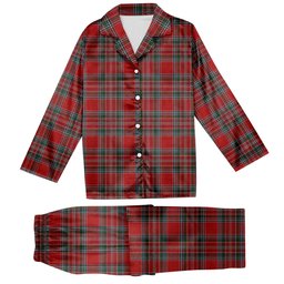 ScotsTee Shop Scottish McBain Tartan Pajama Satin Velvet Flannel Pajama Set