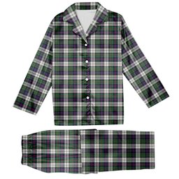 ScotsTee Shop Scottish Malcolm Dress Modern Tartan Pajama Satin Velvet Flannel Pajama Set
