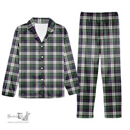 ScotsTee Shop Scottish Malcolm Dress Modern Tartan Pajama Satin Velvet Flannel Pajama Set