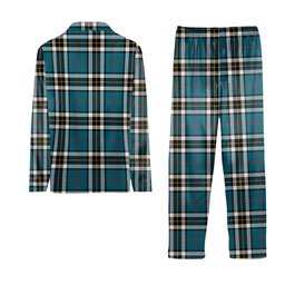 ScotsTee Shop Scottish MacThomas Blue Ancient Tartan Pajama Satin Velvet Flannel Pajama Set