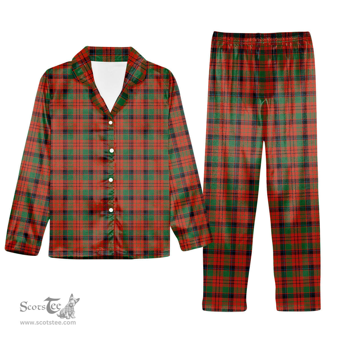 ScotsTee Shop Scottish MacNicol Ancient Tartan Pajama Satin Velvet Flannel Pajama Set