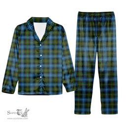 ScotsTee Shop Scottish MacNeil of Barra Tartan Pajama Satin Velvet Flannel Pajama Set