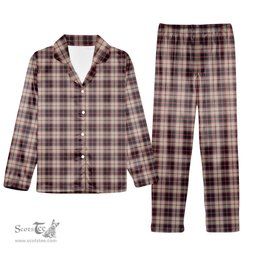 ScotsTee Shop Scottish MacPherson Hunting Ancient Tartan Pajama Satin Velvet Flannel Pajama Set