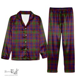 ScotsTee Shop Scottish MacTier of Durris Tartan Pajama Satin Velvet Flannel Pajama Set