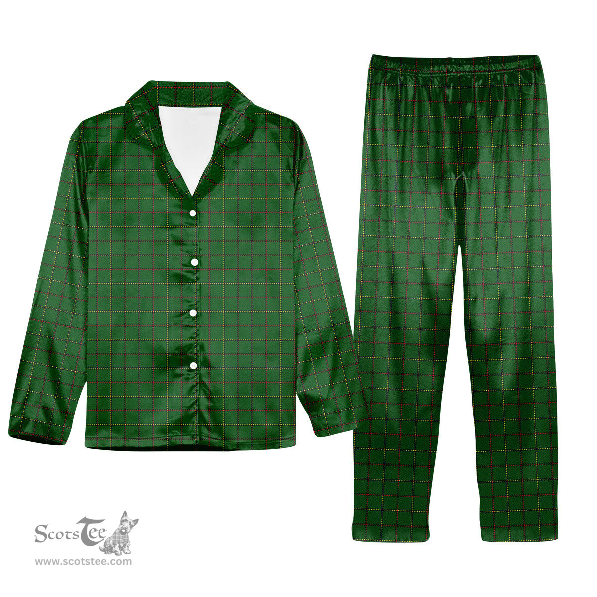 ScotsTee Shop Scottish Mar Tribe Tartan Pajama Satin Velvet Flannel Pajama Set