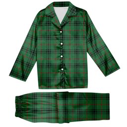 ScotsTee Shop Scottish McArthur-Fox Ancient Tartan Pajama Satin Velvet Flannel Pajama Set