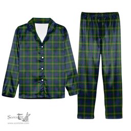 ScotsTee Shop Scottish Maitland Chief Tartan Pajama Satin Velvet Flannel Pajama Set