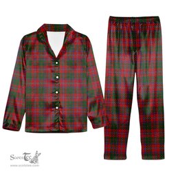 ScotsTee Shop Scottish MacQuarrie 4 Tartan Pajama Satin Velvet Flannel Pajama Set