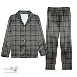 ScotsTee Shop Scottish MacTavish Hunting Ancient Tartan Pajama Satin Velvet Flannel Pajama Set