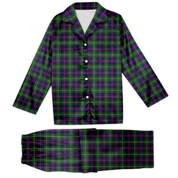 ScotsTee Shop Scottish Malcolm Modern Tartan Pajama Satin Velvet Flannel Pajama Set