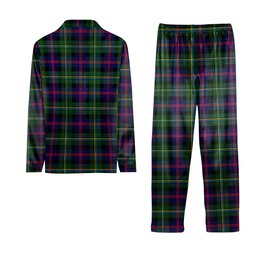 ScotsTee Shop Scottish Malcolm Modern Tartan Pajama Satin Velvet Flannel Pajama Set