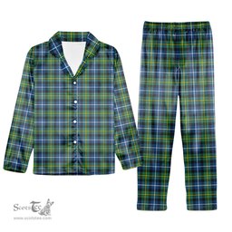 ScotsTee Shop Scottish MacNeill Of Barra Ancient Tartan Pajama Satin Velvet Flannel Pajama Set
