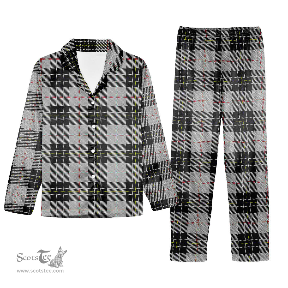 ScotsTee Shop Scottish MacPherson Dress Tartan Pajama Satin Velvet Flannel Pajama Set