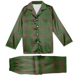 ScotsTee Shop Scottish McAlister of Glenbarr Hunting Ancient Tartan Pajama Satin Velvet Flannel Pajama Set