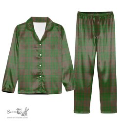 ScotsTee Shop Scottish McAlister of Glenbarr Hunting Ancient Tartan Pajama Satin Velvet Flannel Pajama Set