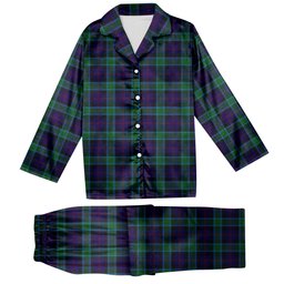 ScotsTee Shop Scottish MacTaggart Johnstons Tartan Pajama Satin Velvet Flannel Pajama Set
