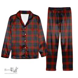ScotsTee Shop Scottish Manson Tartan Pajama Satin Velvet Flannel Pajama Set