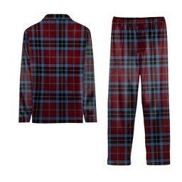 ScotsTee Shop Scottish MacTavish 2 Tartan Pajama Satin Velvet Flannel Pajama Set