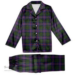 ScotsTee Shop Scottish MacNeil of Colonsay 2 Tartan Pajama Satin Velvet Flannel Pajama Set