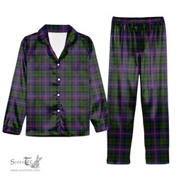 ScotsTee Shop Scottish MacNeil of Colonsay 2 Tartan Pajama Satin Velvet Flannel Pajama Set