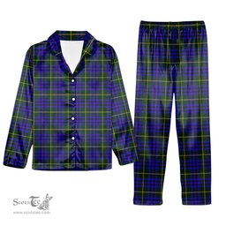 ScotsTee Shop Scottish Marshall of Keith Tartan Pajama Satin Velvet Flannel Pajama Set