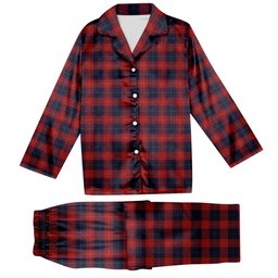 ScotsTee Shop Scottish McKnight Tartan Pajama Satin Velvet Flannel Pajama Set