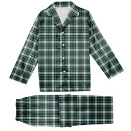 ScotsTee Shop Scottish McKenzie Dress Modern Tartan Pajama Satin Velvet Flannel Pajama Set