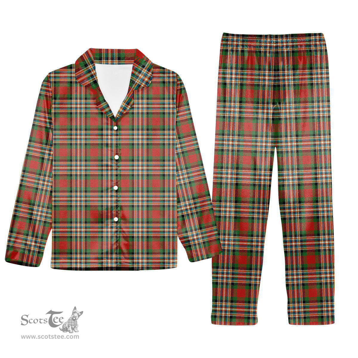 ScotsTee Shop Scottish McGill Ancient Tartan Pajama Satin Velvet Flannel Pajama Set