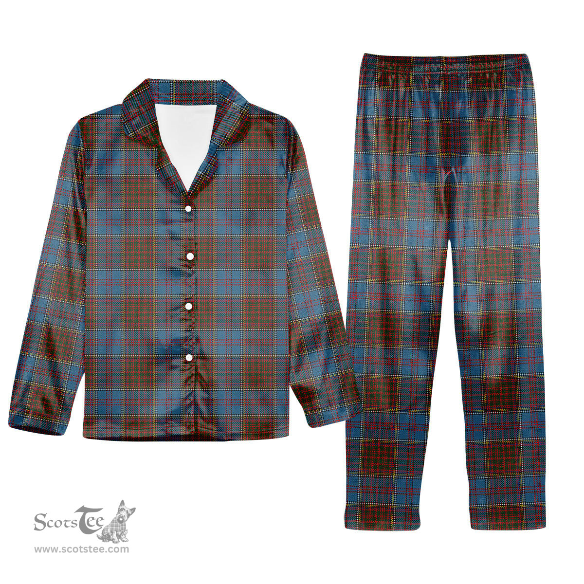 ScotsTee Shop Scottish McGregor Hastie Tartan Pajama Satin Velvet Flannel Pajama Set