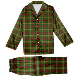 ScotsTee Shop Scottish McMillan Society of Glasgow Tartan Pajama Satin Velvet Flannel Pajama Set