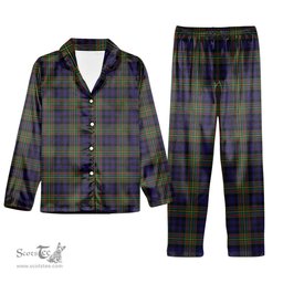 ScotsTee Shop Scottish McClellan Tartan Pajama Satin Velvet Flannel Pajama Set