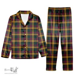 ScotsTee Shop Scottish McMillan Modern Tartan Pajama Satin Velvet Flannel Pajama Set