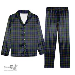 ScotsTee Shop Scottish McLeod of Harris Modern Tartan Pajama Satin Velvet Flannel Pajama Set