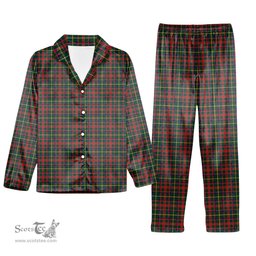 ScotsTee Shop Scottish McKintosh Hunting Modern Tartan Pajama Satin Velvet Flannel Pajama Set