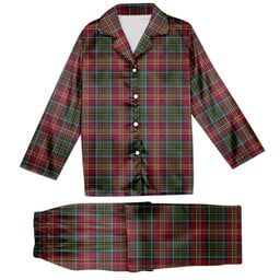 ScotsTee Shop Scottish McCulloch Ancient Tartan Pajama Satin Velvet Flannel Pajama Set