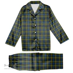 ScotsTee Shop Scottish McClelland Ancient Tartan Pajama Satin Velvet Flannel Pajama Set