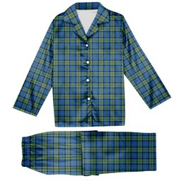 ScotsTee Shop Scottish McLeod of Harris Ancient Tartan Pajama Satin Velvet Flannel Pajama Set