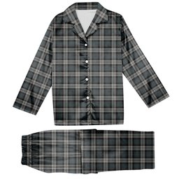 ScotsTee Shop Scottish McCandlish Dress Grey Tartan Pajama Satin Velvet Flannel Pajama Set