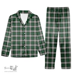 ScotsTee Shop Scottish McCandlish Arisaid Green Tartan Pajama Satin Velvet Flannel Pajama Set
