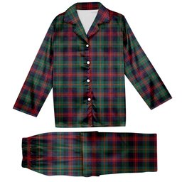 ScotsTee Shop Scottish McLennan Modern Tartan Pajama Satin Velvet Flannel Pajama Set