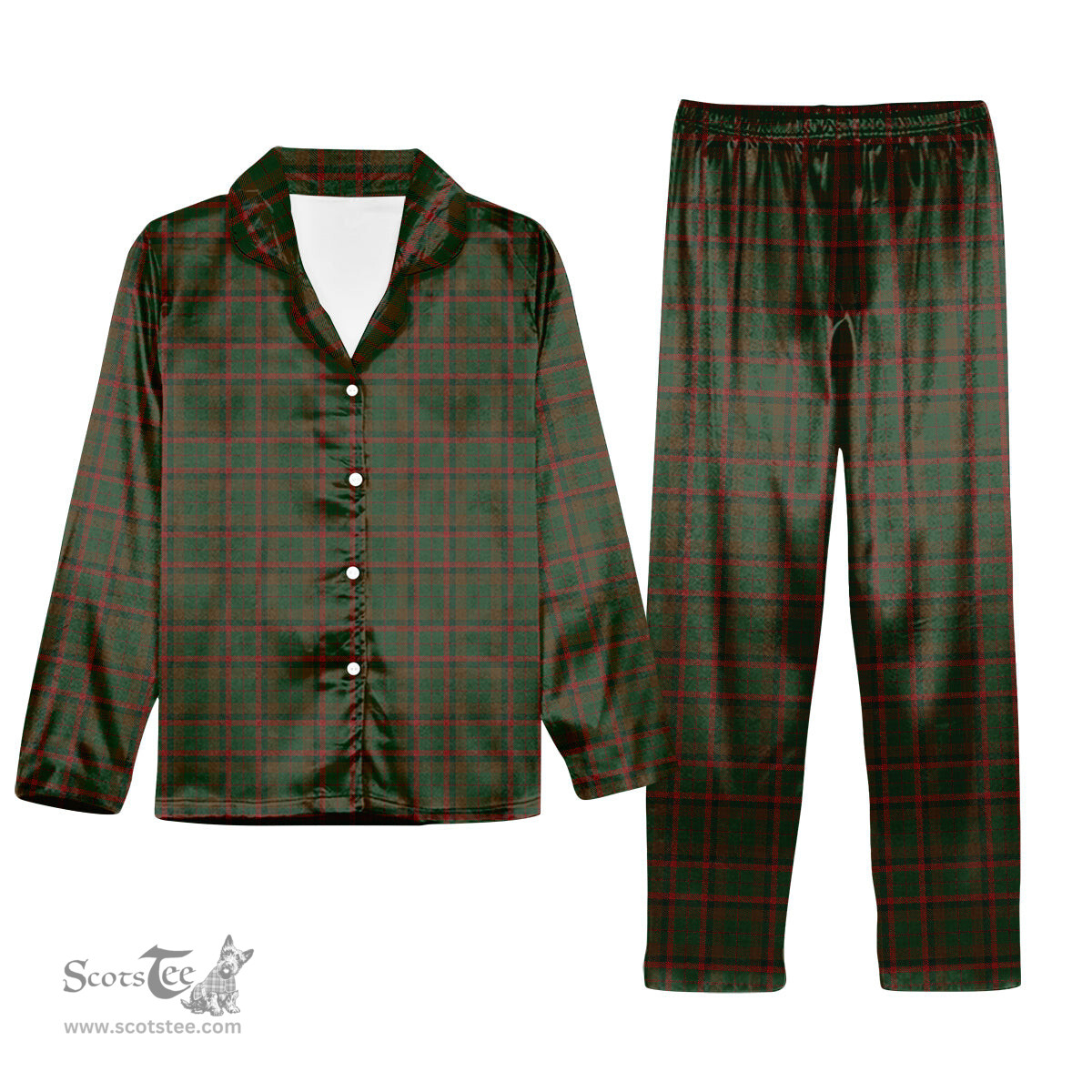 ScotsTee Shop Scottish McNachten Hunting Tartan Pajama Satin Velvet Flannel Pajama Set