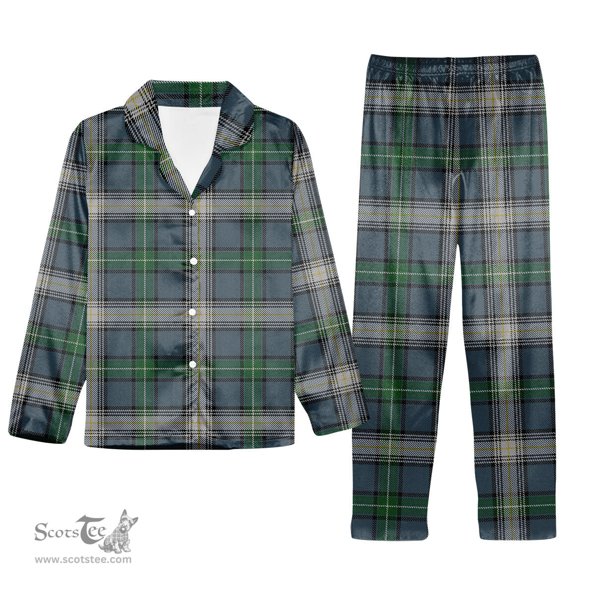 ScotsTee Shop Scottish McDowall Tartan Pajama Satin Velvet Flannel Pajama Set