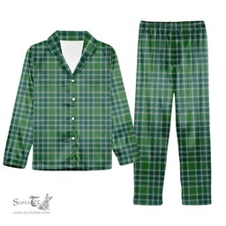 ScotsTee Shop Scottish McDonald Lord of the Isles Hunting Ancient Tartan Pajama Satin Velvet Flannel Pajama Set