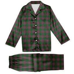 ScotsTee Shop Scottish McFarland Hunting Tartan Pajama Satin Velvet Flannel Pajama Set