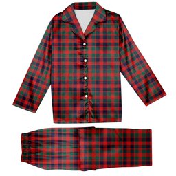 ScotsTee Shop Scottish McGowan Modern Tartan Pajama Satin Velvet Flannel Pajama Set
