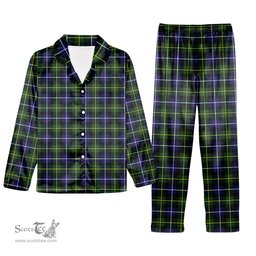 ScotsTee Shop Scottish McNeil of Barra Modern Tartan Pajama Satin Velvet Flannel Pajama Set