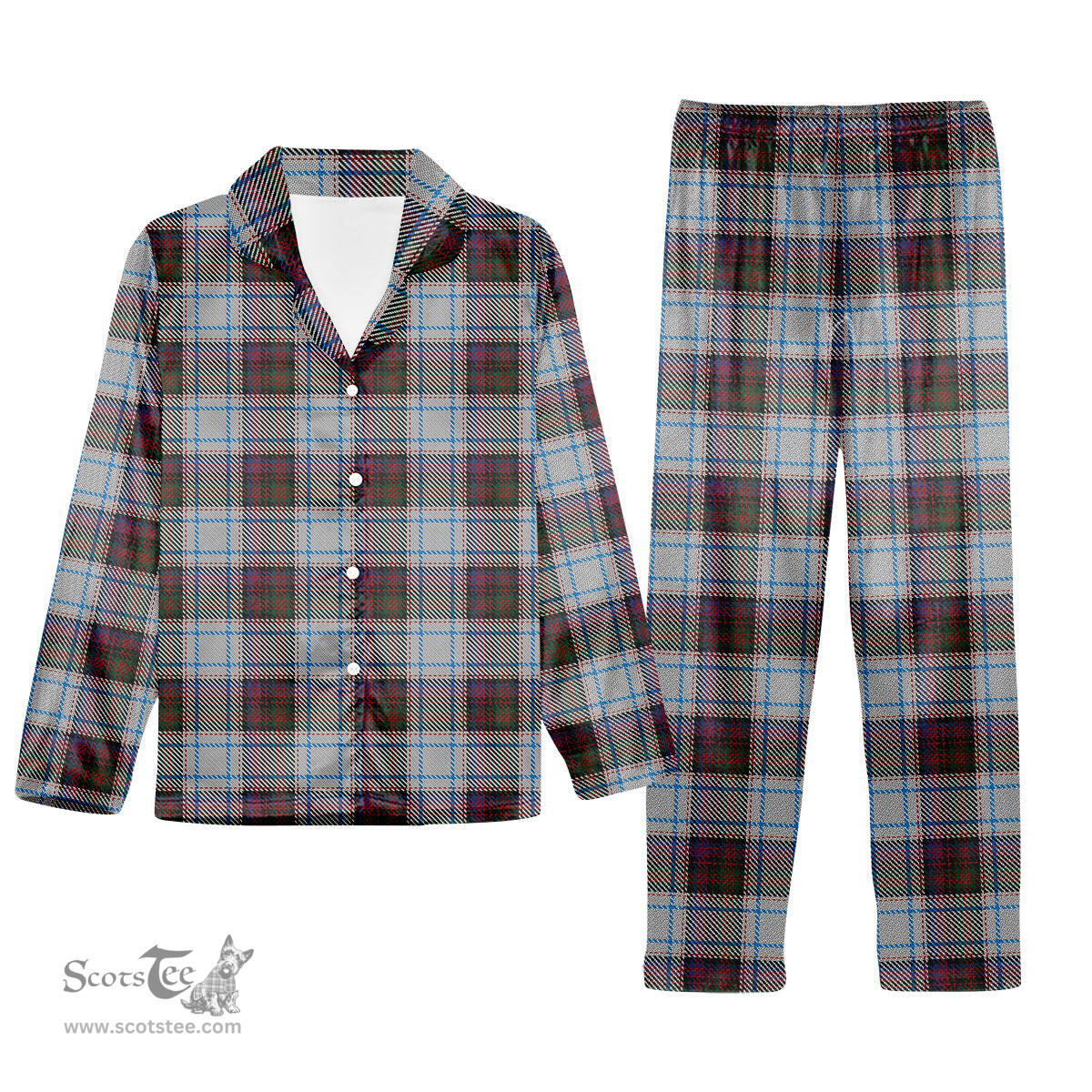 ScotsTee Shop Scottish McDonald Dress Ancient Tartan Pajama Satin Velvet Flannel Pajama Set