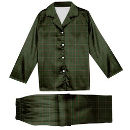 ScotsTee Shop Scottish McKinnon Hunting Tartan Pajama Satin Velvet Flannel Pajama Set